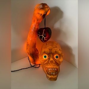 Halloween 2009 Light Up Zombie Groundbraker Holding Heart Blow Mold Decoration